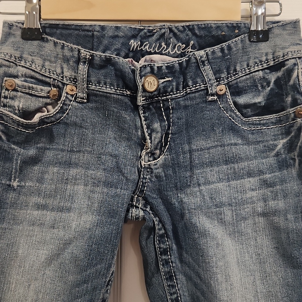 Maurices Women's Faded Blue Boot Cut Jeans - Picture 2 of 10